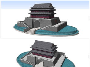 精品中式仿古古建筑鼓樓城門SU模型設(shè)計解析與下載指南